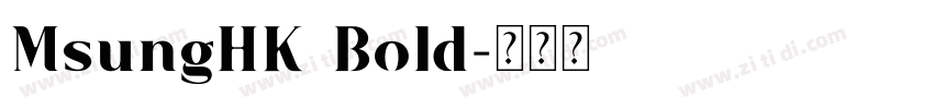 MsungHK Bold字体转换